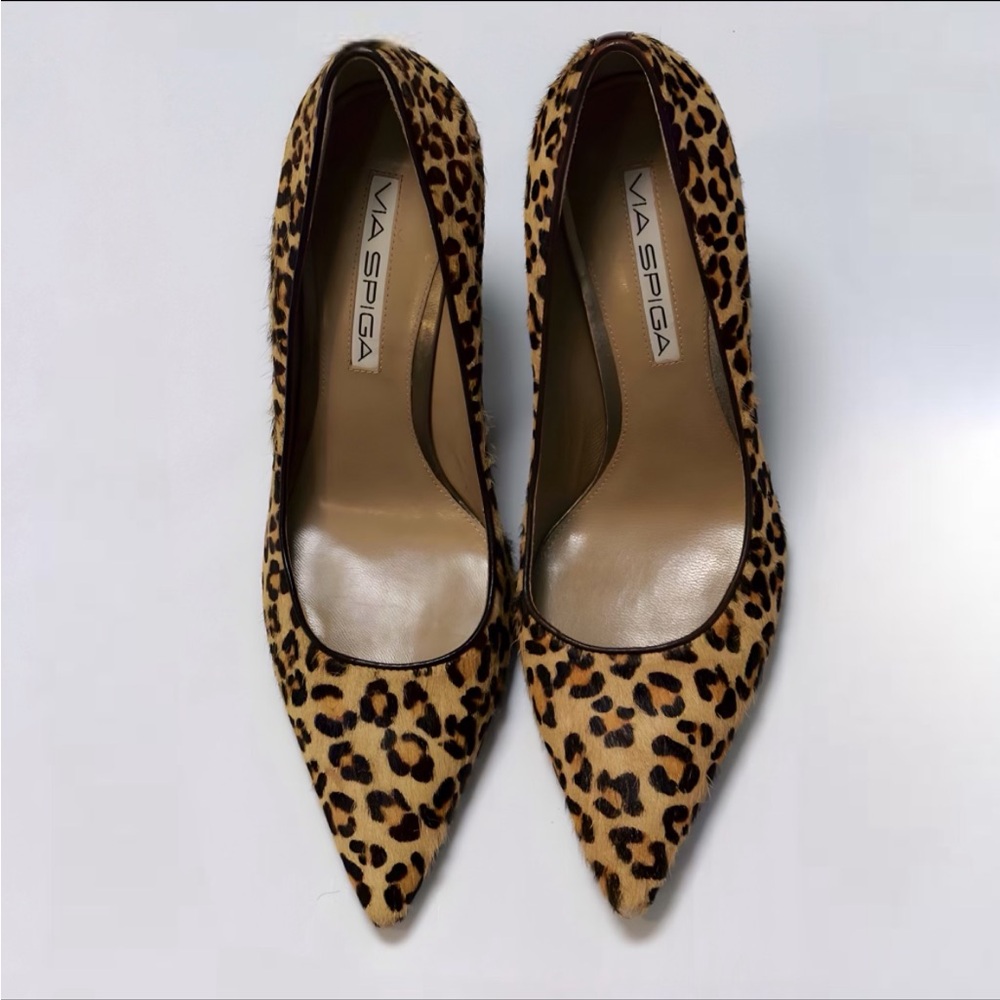 Via Spiga Leopard Print Heels sz 5.5